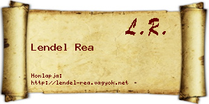 Lendel Rea névjegykártya
